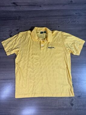 Hugo Boss Golf Polo Made in Italy Yellow Shadow Creek Luxury Golf Shirt Large